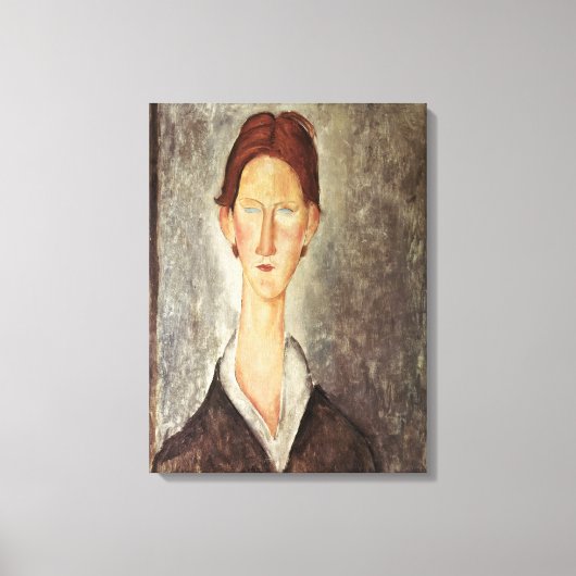 Portret van een student, c.1918-19 canvas afdruk (Voorkant)