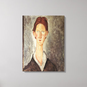 Portret van een student, c.1918-19 canvas afdruk