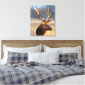 Portret van een Stunning Bull Elk Canvas Afdruk (Insitu (Slaapkamer))