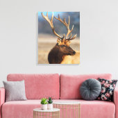 Portret van een Stunning Bull Elk Canvas Afdruk (Insitu (Woonkamer))