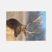 Portret van een Stunning Bull Elk Fleece Deken (Voorkant (Horizontaal))