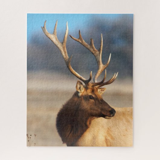 Portret van een Stunning Bull Elk Legpuzzel (Verticaal)