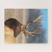 Portret van een Stunning Bull Elk Legpuzzel (Horizontaal)
