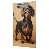 Portret van een teckel klembord (Links)