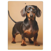 Portret van een teckel klembord (Achterkant)