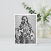 Portret van een Tibetaanse vrouw  jaren 1880 Briefkaart (Staand voorkant)