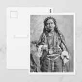 Portret van een Tibetaanse vrouw  jaren 1880 Briefkaart (Voorkant / Achterkant)