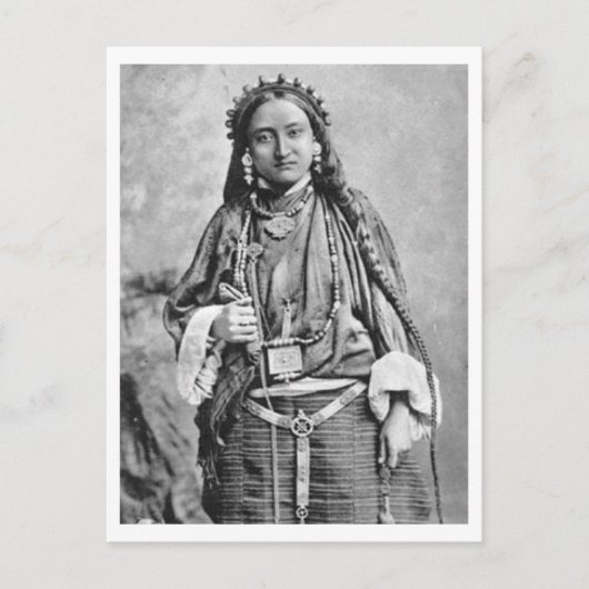 Portret van een Tibetaanse vrouw  jaren 1880 Briefkaart (Voorkant)