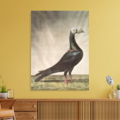 Portret van een trekkerduif canvas afdruk (Insitu (Woonkamer))
