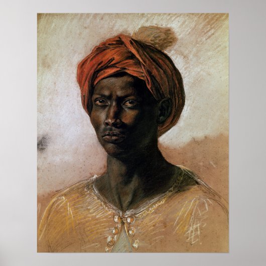 Portret van een Turk in een Turban, c.1826 Poster (Voorkant)