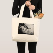 portret van een varken grote tote bag (Voorkant (product))