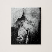 portret van een varken legpuzzel (Verticaal)