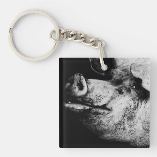 portret van een varken sleutelhanger (Voorkant)