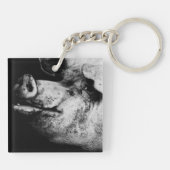 portret van een varken sleutelhanger (Achterkant)