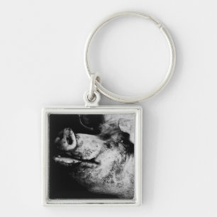 portret van een varken sleutelhanger
