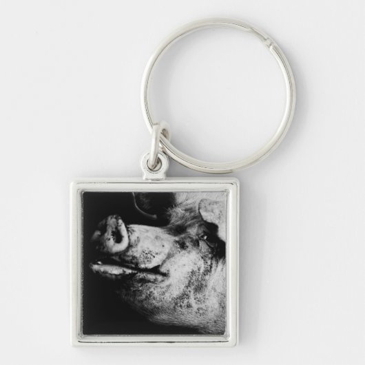 portret van een varken sleutelhanger (Voorkant)