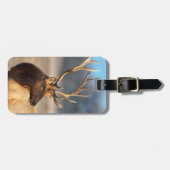 Portret van een verbluffende stier elelk bagagelabel (Voorkant horizontaal)