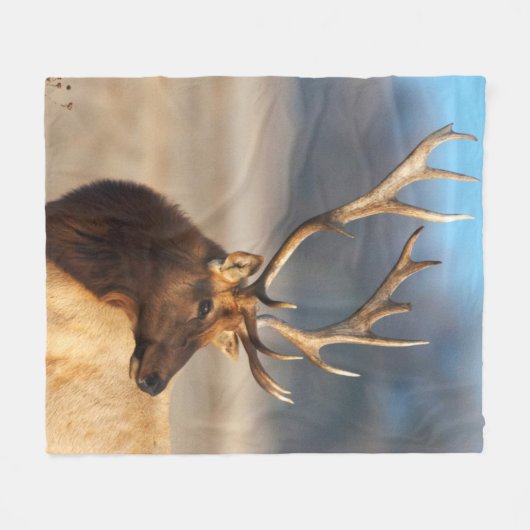Portret van een verbluffende stier elelk fleece deken (Voorkant (Horizontaal))