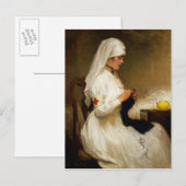 Portret van een verpleegster van het Rode Kruis Briefkaart (Voorkant / Achterkant)