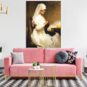 Portret van een verpleegster van het Rode Kruis Canvas Afdruk (Insitu (Woonkamer))