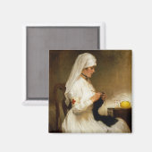 Portret van een verpleegster van het Rode Kruis Magneet (Voorkant / Achterkant)