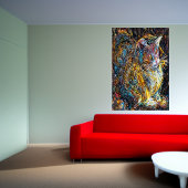 Portret van een vreemde kat | AI Art Poster