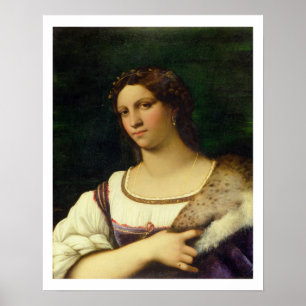 Portret van een vrouw, 1512 (olie op doek) poster