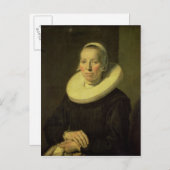 Portret van een vrouw, 1644 briefkaart (Voorkant / Achterkant)