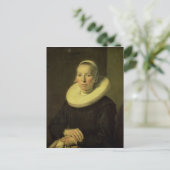 Portret van een vrouw, 1644 briefkaart (Staand voorkant)