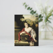 Portret van een vrouw, 1687 briefkaart (Staand voorkant)