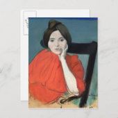 Portret van een vrouw, 1890 briefkaart (Voorkant / Achterkant)