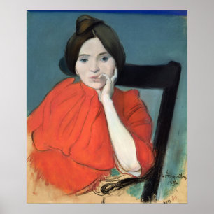 Portret van een vrouw, 1890 poster
