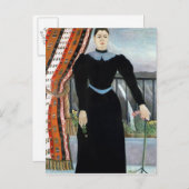 Portret van een vrouw, 1895 briefkaart (Voorkant / Achterkant)