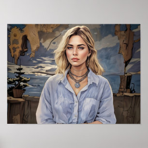 Portret van een vrouw 1 ART Poster