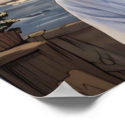 Portret van een vrouw 1 KUNST Poster (Hoek)