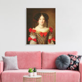 Portret van een vrouw 3 canvas afdruk (Insitu (Woonkamer))