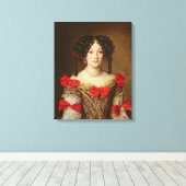 Portret van een vrouw 3 canvas afdruk (Insitu (Houten vloer))