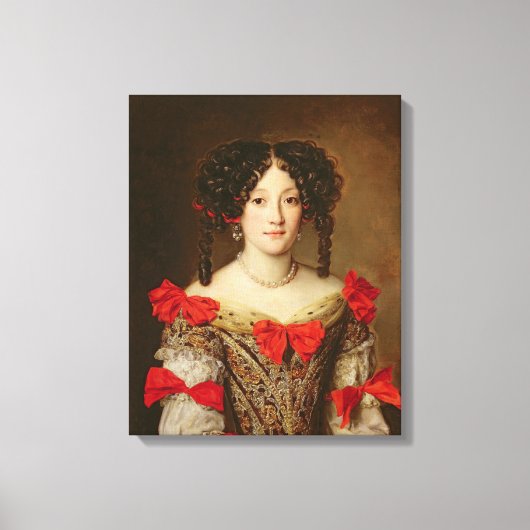 Portret van een vrouw 3 canvas afdruk (Voorkant)