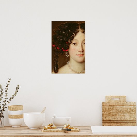 Portret van een vrouw 3 poster (Keuken)