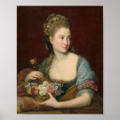 Portret van een vrouw als Flora | Pompeo Batoni Poster (Voorkant)