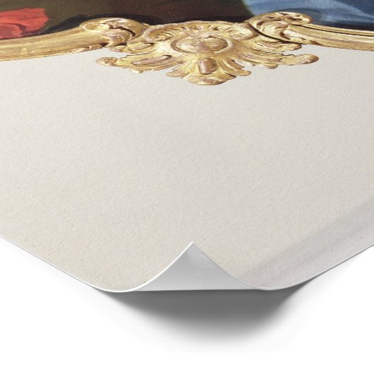 Portret van een vrouw als Minerva, 1730 Poster (Hoek)