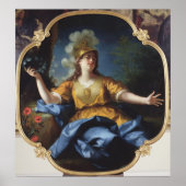 Portret van een vrouw als Minerva, 1730 Poster (Voorkant)