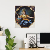 Portret van een vrouw als Minerva, 1730 Poster (Thuiskantoor)