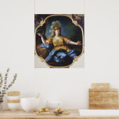 Portret van een vrouw als Minerva, 1730 Poster (Keuken)