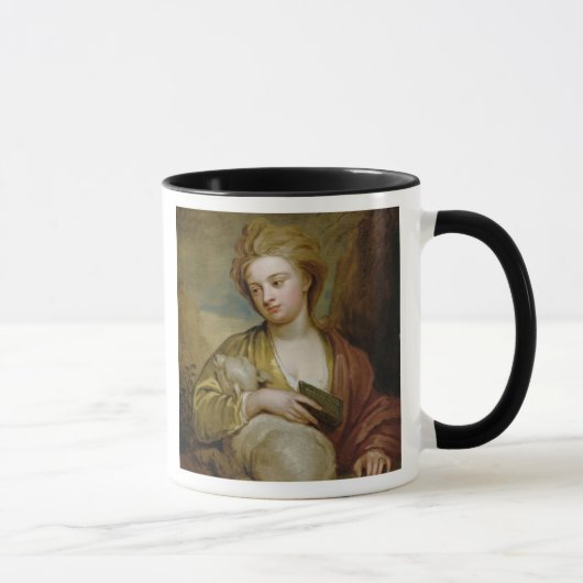 Portret van een vrouw als St. Agnes, traditioneel  Mok (Rechts)