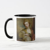Portret van een vrouw als St. Agnes, traditioneel  Mok (Links)