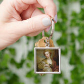 Portret van een vrouw als St. Agnes, traditioneel  Sleutelhanger (Hand)