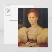 Portret van een vrouw briefkaart (Voorkant / Achterkant)