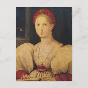 Portret van een vrouw briefkaart