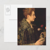 Portret van een vrouw briefkaart (Voorkant / Achterkant)